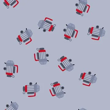 Seamless pattern technician vacuum pump cartoon vector 스톡 일러스트
