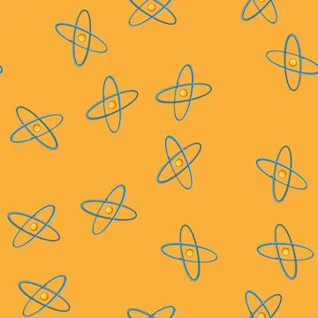 Seamless pattern technology atom cartoon vector イラスト素材
