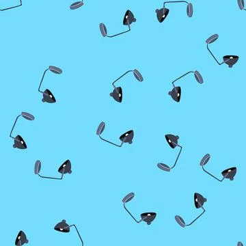 Seamless pattern technology charging lamp wireless cartoon vector Illustrazione stock