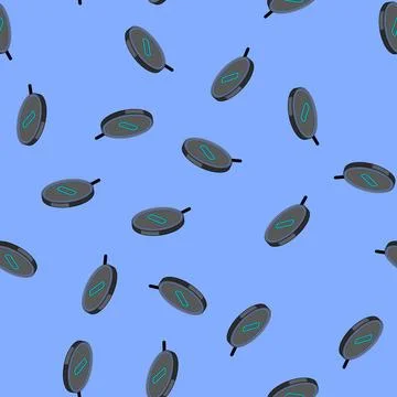 Seamless pattern technology charging pad wireless cartoon vector Stock Illustration
