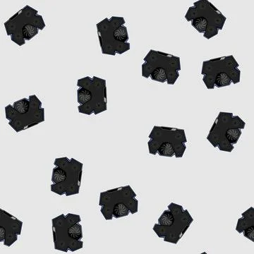 Seamless pattern technology cooling pad cartoon vector Illustrazione stock