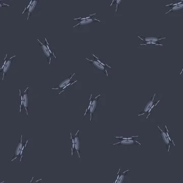 Seamless pattern technology delivery drone cartoon vector Illustrazione stock