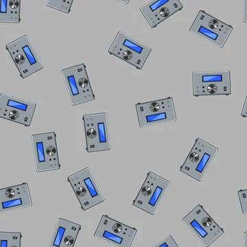 Seamless pattern technology digital amplifier cartoon vector Stock Illustration