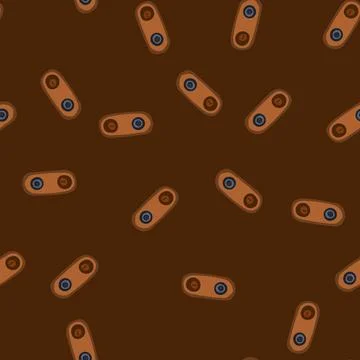 Seamless pattern technology facial recognition lock cartoon vector 스톡 일러스트