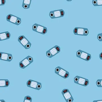 Seamless pattern technology fingerprint door lock cartoon vector Illustrazione stock
