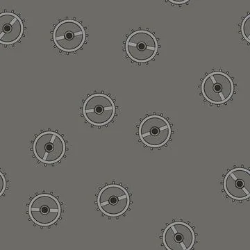 Seamless pattern technology gear cartoon vector 스톡 일러스트