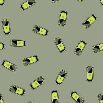 Seamless pattern technology gps beacon cartoon vector イラスト素材