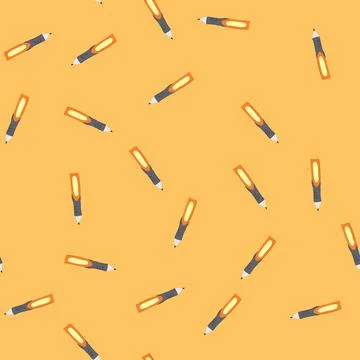 Seamless pattern technology interactive whiteboard pen cartoon vector Stock Illustration