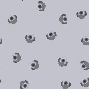 Seamless pattern technology ip camera cartoon vector Stock Illustration