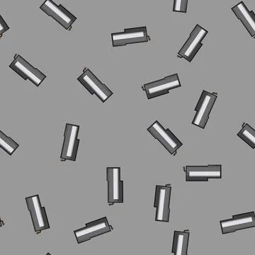 Seamless pattern technology laptop battery cartoon vector Stock Illustration