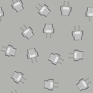 Seamless pattern technology power adapter cartoon vector 스톡 일러스트