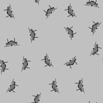 Seamless pattern technology quadcopter cartoon vector 스톡 일러스트