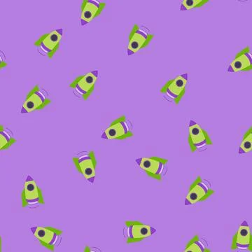 Seamless pattern technology rocket toy cartoon vector Illustrazione stock