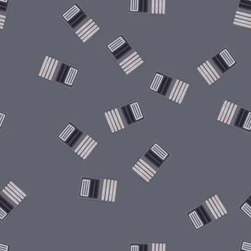 Seamless pattern technology server rack cartoon vector Stock Illustration