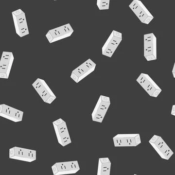 Seamless pattern technology smar plug cartoon vector 스톡 일러스트
