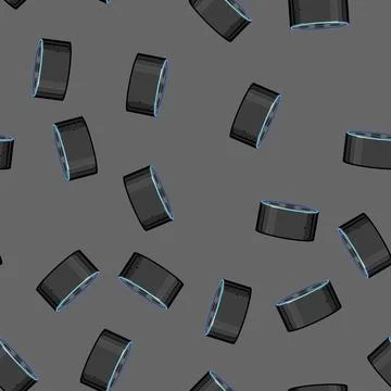 Seamless pattern technology smart speaker cartoon vector 스톡 일러스트