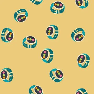 Seamless pattern technology smart watch cartoon vector 스톡 일러스트
