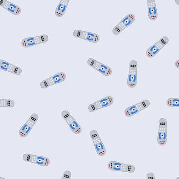 Seamless pattern technology tv remote cartoon vector Stockillustratie