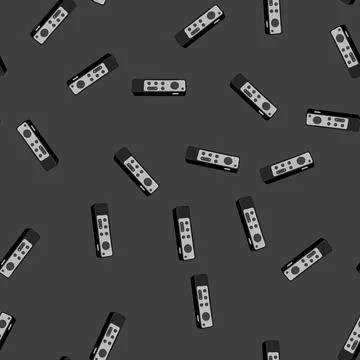Seamless pattern technology tv remote cartoon vector Stock Illustration