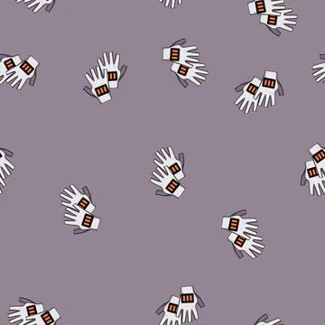 Seamless pattern technology vr gloves cartoon vector 스톡 일러스트