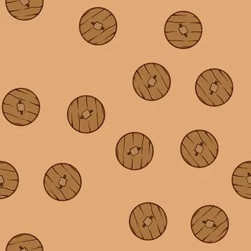 Seamless pattern technology wheel ancient cartoon vector Stock Illustration