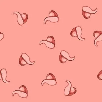 Seamless pattern technology wireless earphones cartoon vector Stockillustratie