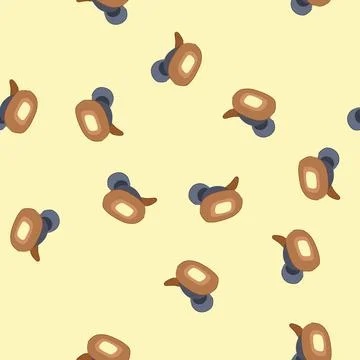 Seamless pattern technology wireless earphones cartoon vector Illustrazione stock