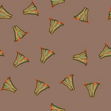 Seamless pattern tectonic volcano eruption cartoon vector Stock Illustration