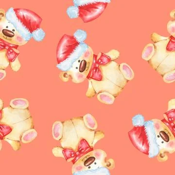Seamless pattern with Teddy Bear 1 Stock-Illustration