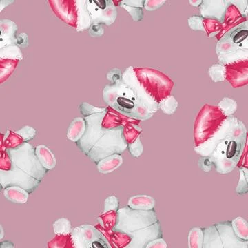 Seamless pattern with Teddy Bear 2 Stock Illustration