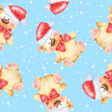 Seamless pattern with Teddy Bear 3 Stock Illustration