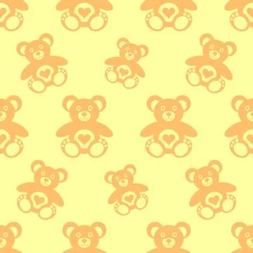 Seamless pattern with teddy bears イラスト素材