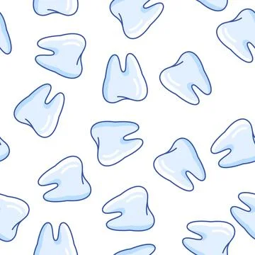 Seamless pattern with teeth. Dentistry and health care background. Stomatology Stock Illustration