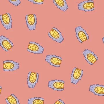 Seamless pattern teleportation magic door portal cartoon vector 스톡 일러스트