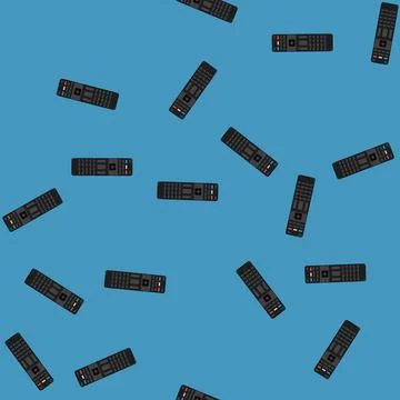 Seamless pattern television tv remote cartoon vector Illustrazione stock
