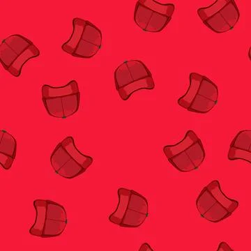 Seamless pattern template baseball cap cartoon vector Stockillustratie