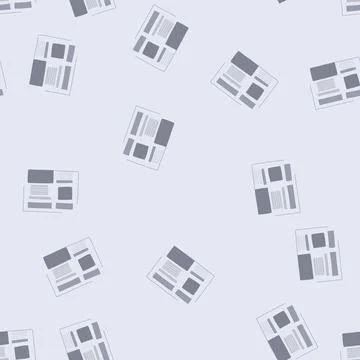 Seamless pattern template financial newspaper cartoon vector Stock Illustration