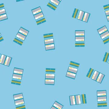 Seamless pattern template office calendar cartoon vector イラスト素材