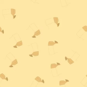 Seamless pattern template paper lunch bag cartoon vector Stock Illustration