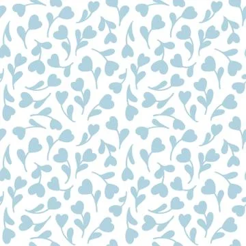 Seamless pattern with tender flowers. Vector template. Stock Illustration