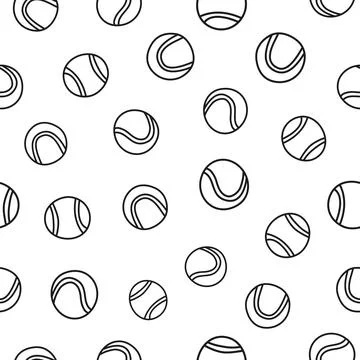 Seamless pattern with tennis balls. Stock Illustration