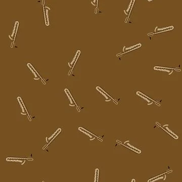 Seamless pattern tenor saxophone cartoon vector Stock Illustration