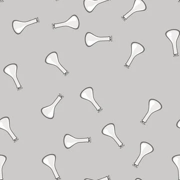 Seamless pattern test laboratory glassware cartoon vector Stockillustratie
