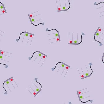 Seamless pattern test spirometer cartoon vector Illustrazione stock