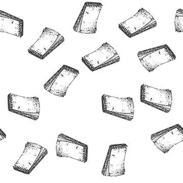 Seamless pattern text notepad sketch hand drawn Stockillustratie