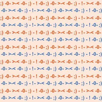 Seamless pattern  with text symbols. Fun vector background Stock Illustration