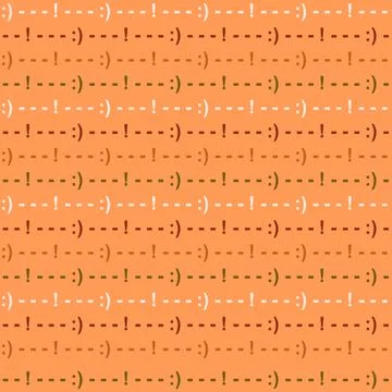 Seamless pattern  with text symbols. Fun vector background Stock Illustration