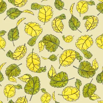 Seamless pattern for textile, wrapping paper, wallpaper green yellow spring s Illustrazione stock