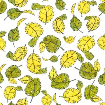 Seamless pattern for textile, wrapping paper, wallpaper green yellow spring s Illustrazione stock