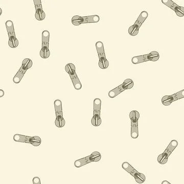 Seamless pattern textile zipper puller cartoon vector Stock Illustration